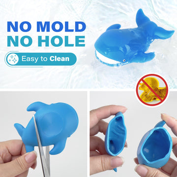 Lotfancy Bath Toys For Kids Ages 1-3, Mold Free Baby Bath Toys For Toddlers 2-4, 8Pcs No Holes Ocean Sea Animal Bathtub Toys, Soft Bath Tub Toys