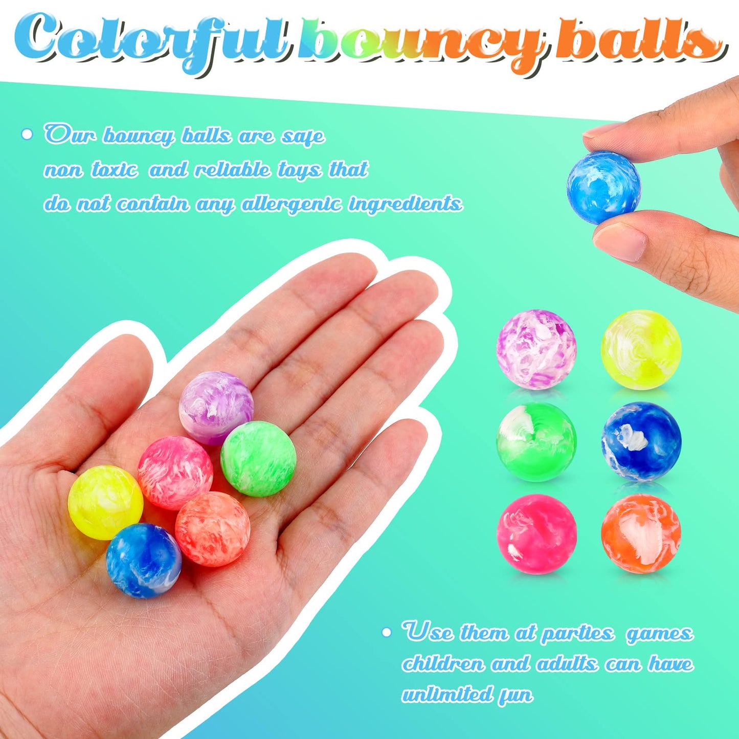 Sumind 100 Pcs Small Bouncy Balls In Bulk Rubber High Bouncing Balls Mini Bouncy Balls For Birthday Party Favors Gift Game Prize