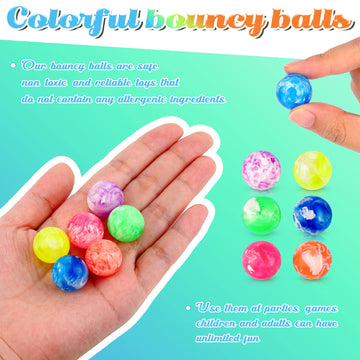 Sumind 100 Pcs Small Bouncy Balls In Bulk Rubber High Bouncing Balls Mini Bouncy Balls For Birthday Party Favors Gift Game Prize