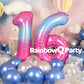 Rainbowq 16 Balloon Numbers 40 Inch For Boy Or Girl Big Starry 0-9 Foil Mylar Large 61 Number Balloons Happy 16Th Birthday Party