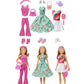 3PCS Dolls Clothes Set, Fashion Outfits for RolePlay Activities, Creative Dress Combinations for Storytelling Games, Three Comp