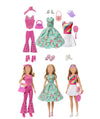 3PCS Dolls Clothes Set, Fashion Outfits for RolePlay Activities, Creative Dress Combinations for Storytelling Games, Three Comp