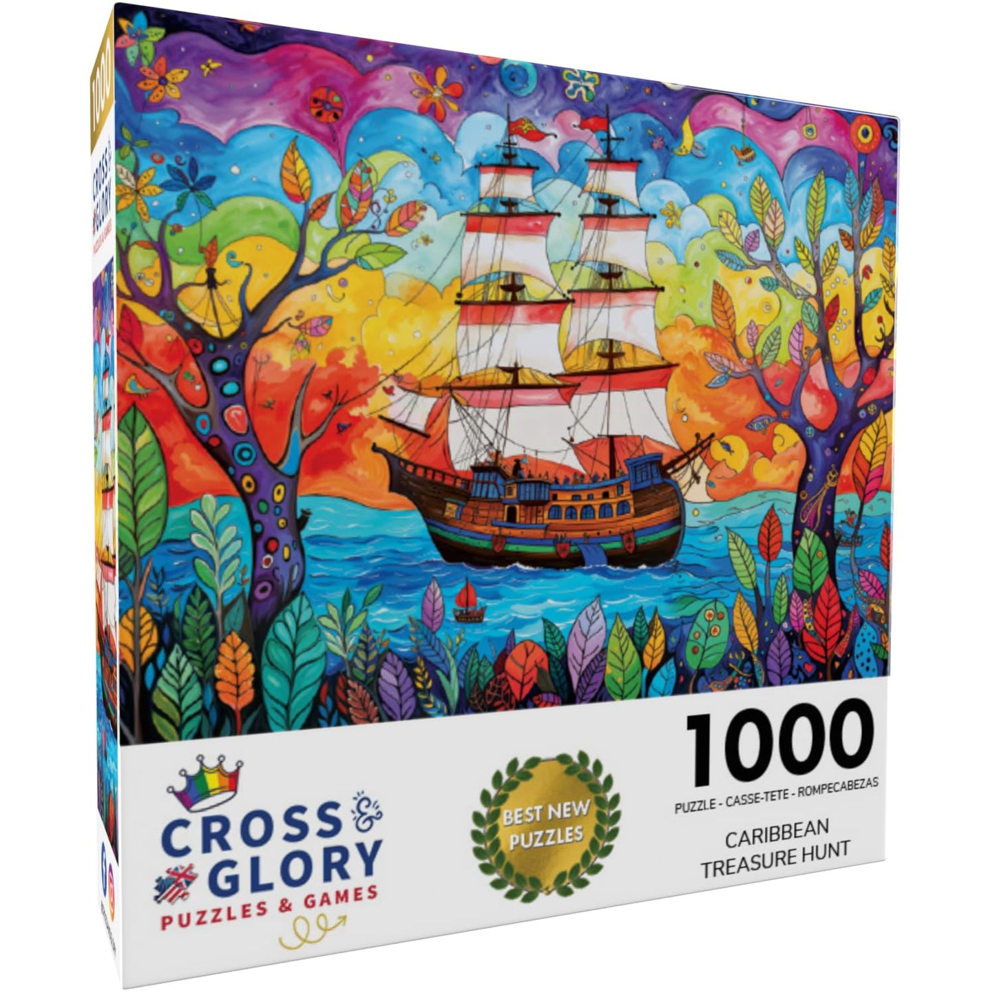 Cross & Glory - Santa'S Yuletide Village - 1000 Piece Jigsaw Puzzle For Adults | Christmas Theme | Santa-Themed Holiday Challeng