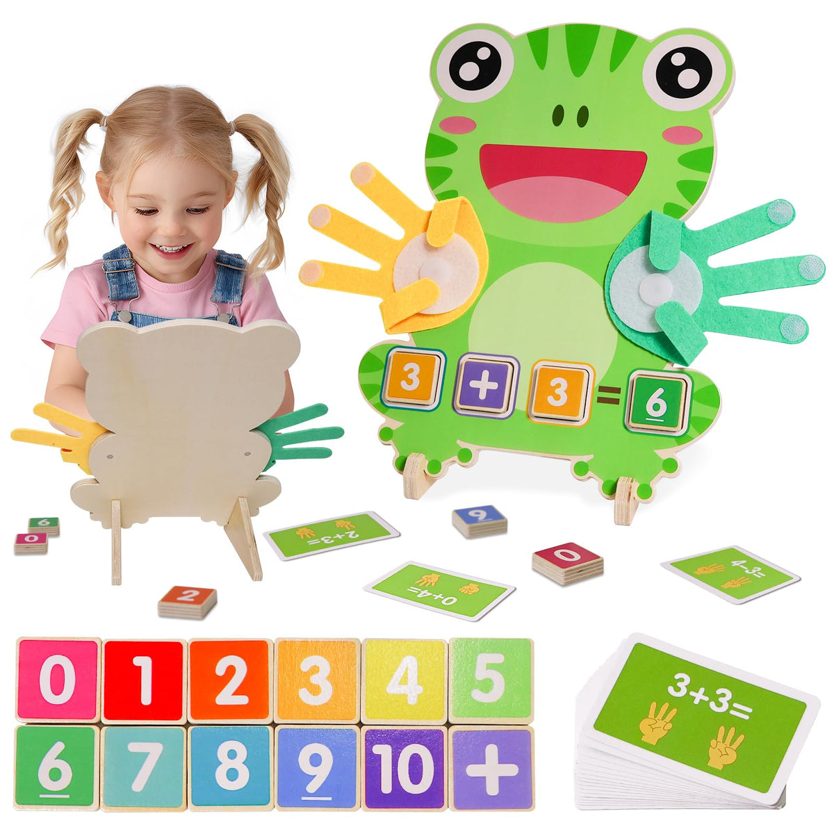 Preschool Learning Toys for Toddlers 35, Wooden Finger Counting Toys