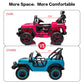 Modern-Depo 12V Kids Ride On Car Truck With Diy Stickers, Manual/Remote Control Electric Car With Led Lights, 2 Motors, 2 Speeds Adjustable, Openable Doors, Spring Suspension, Music Player, Rose Pink