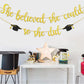She Believed She Could So She Did Banner Decorations - Gold Glitter She Did It 2024 Garland Graduation Bunting Banner, Congrats
