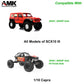 Amk 2 Sets Metal Scx10 Iii Bevel Gear, Ring Pinion Gear Set, 8T-24T 1/10 Capra Differential Axle Gears For Rc Crawler Axial Scx1