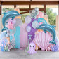 Samoka Large Dolphin Balloons,2 Pcs 46 Inch Ocean Animals Foil Mylar Balloons,Sea Animal Balloons For Kids Birthday Themed Party