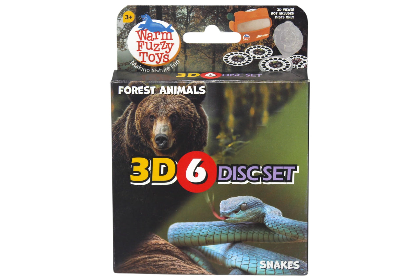 Warm Fuzzy Toys Forest And Snake Reels For Viewfinder - Viewfinder Reels For Kids & Adults, Classic Toys, 3D Reel, Retro Toys, C