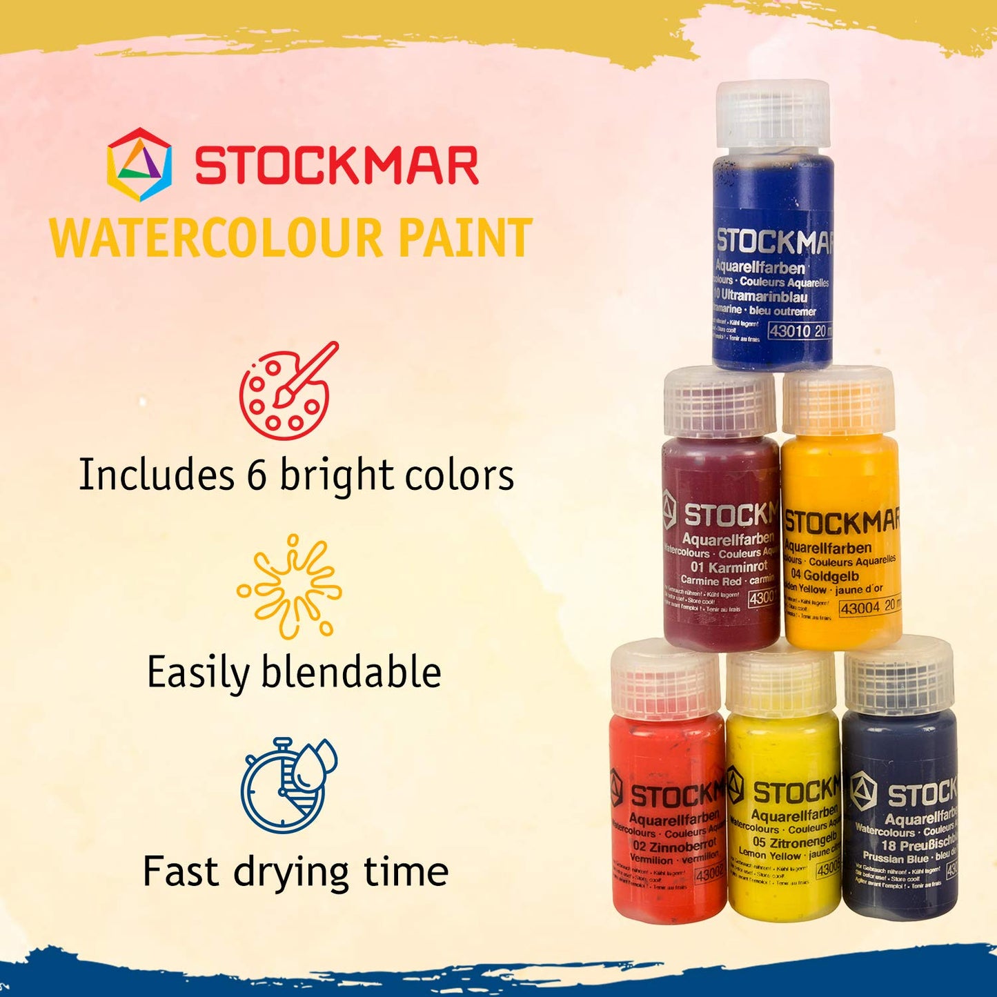 Stockmar Circle Color Watercolor Paint: Red, 20ml