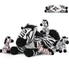 Tezituor Large Zebra Stuffed Animals Set  25 inch Mommy Stuffed Horse Plush with 4 Cute Babies Gift for Boys Girls