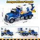 Kids Toys for 3 4 5 6 7 8 Years Old Boys, 15'' Large Cement Mixer Truck Toy with Lights, Sounds, Blue Toddler Friction Powered T