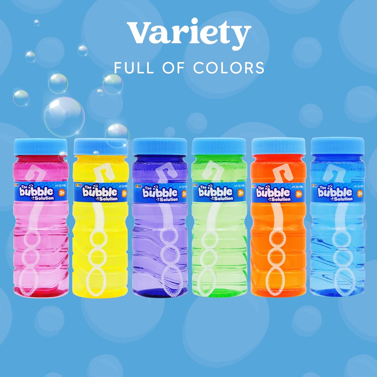 Joyin 24 Pcs Bubble Bottles With Wand Assortment For Kids, 4Oz Blow Bubbles Solution Novelty Summer Toy, Party Favors, Birthday, Outdoor & Indoor Activity