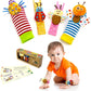 Baby K Baby Rattle Socks For Girls & Boys (Set B) - Baby Toys 6-12 Months - Baby Wrist Rattles And Foot Rattles - Baby Toys For