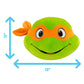Club Mocchi Mocchi Michelangelo Plush - 15 Inch TMNT Head Toy, Orange, Soft Polyester Collectible