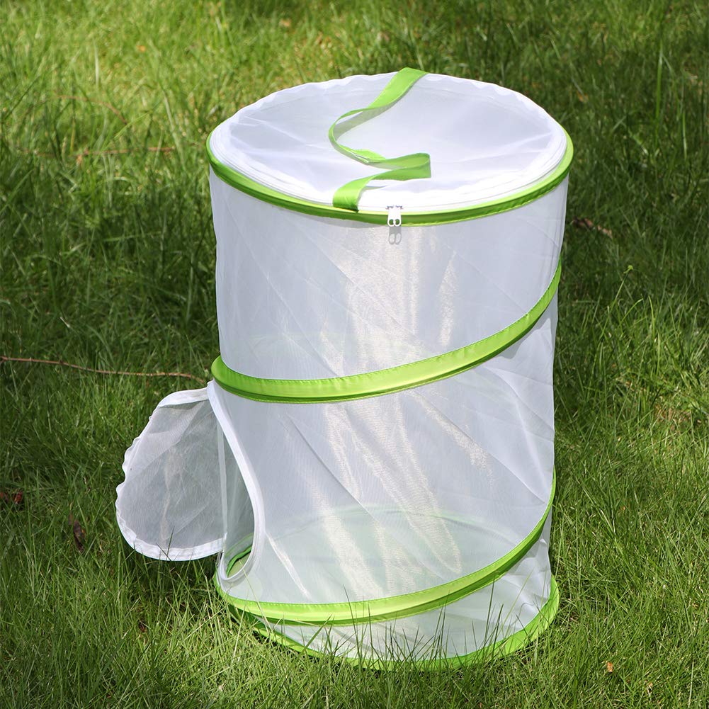 20 Large Butterfly Habitat, Giant Collapsible Insect Mesh Cage Terrarium Pop-Up 12 X 20 Tall