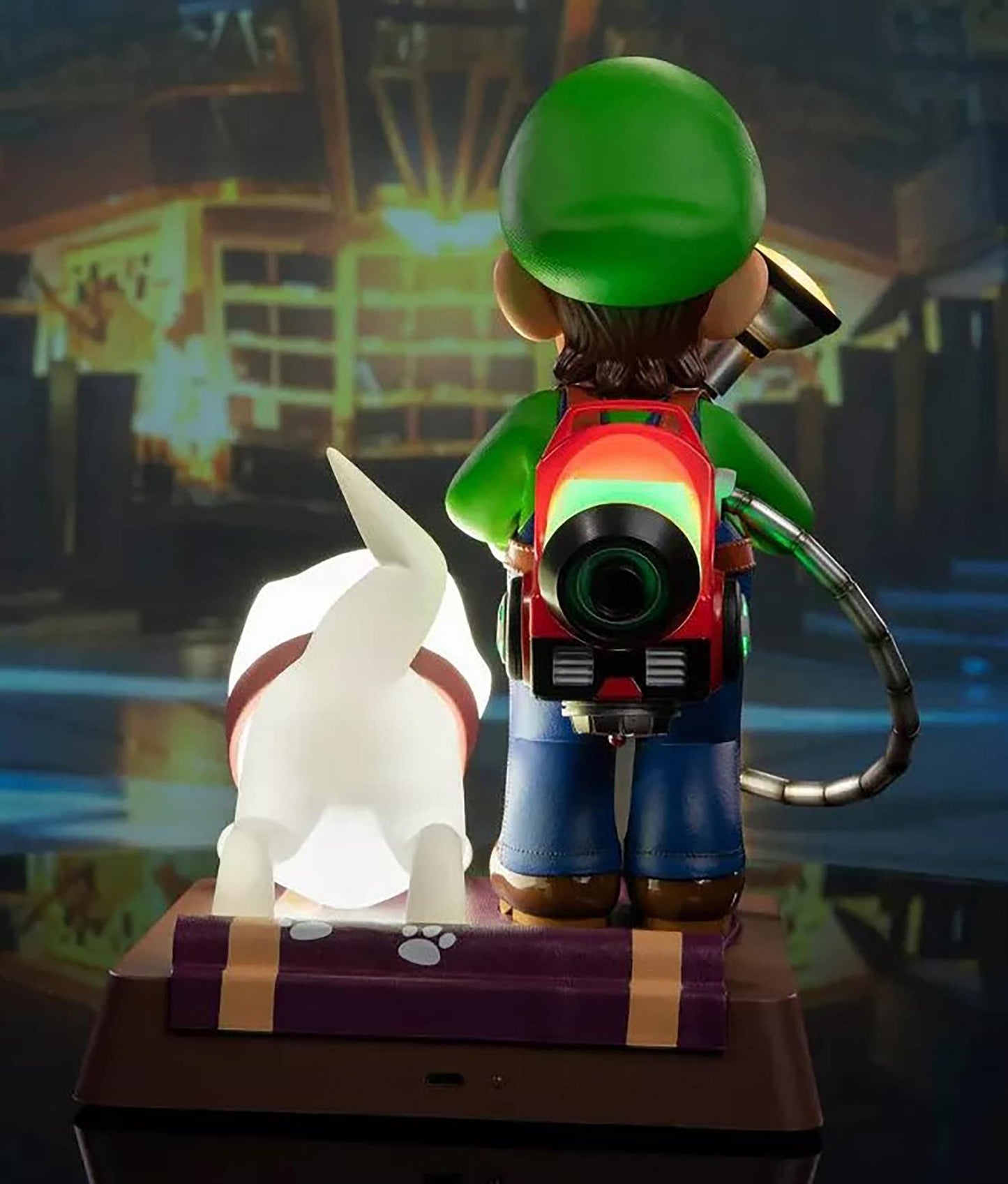 Nintendo Luigi's Mansion 3 PVC Statue - 9-Inch Luigi & Polterpup, Green, Model 3006-408, Collector Edition