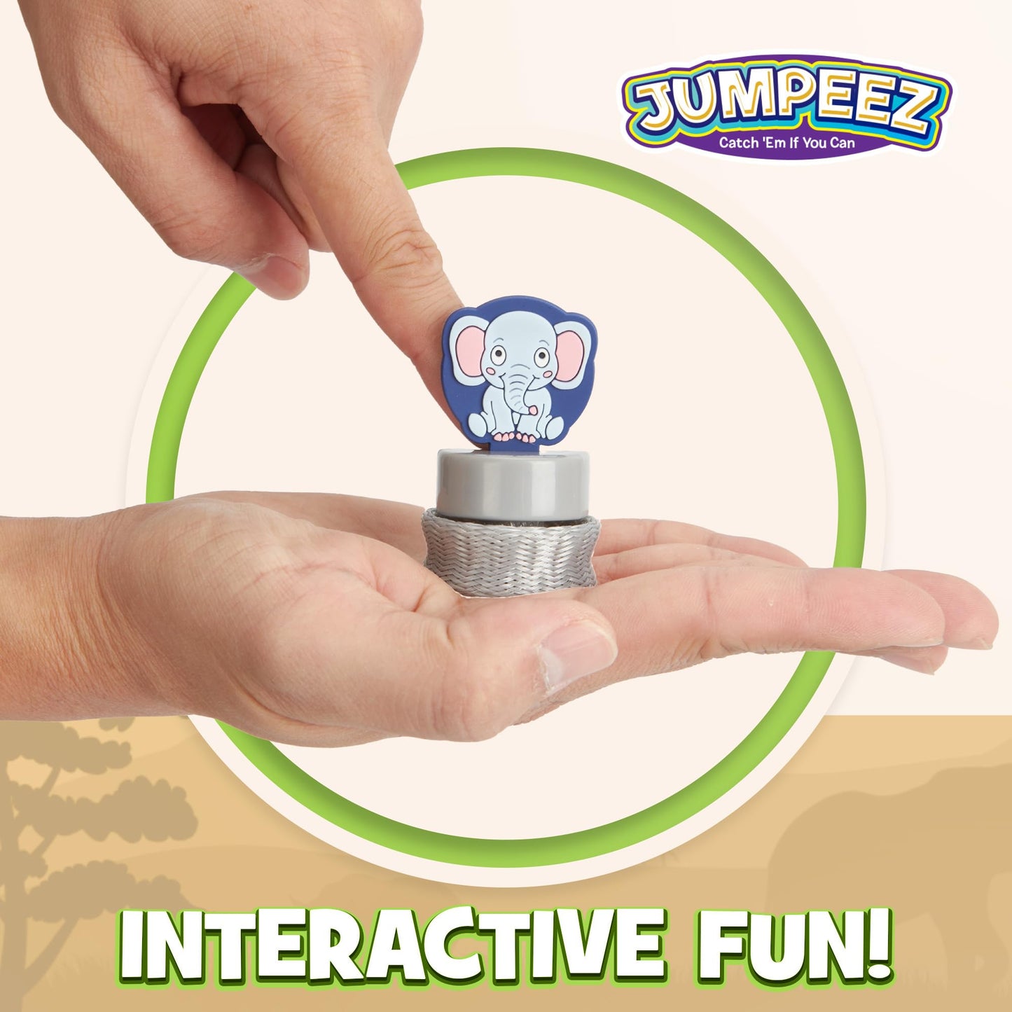 Ipidipi Toys Jumpeez Safari Rocket Poppers - Fun Jumping Bounce Poppers For Kids - Easter Egg And Basket Fillers, Classroom Game