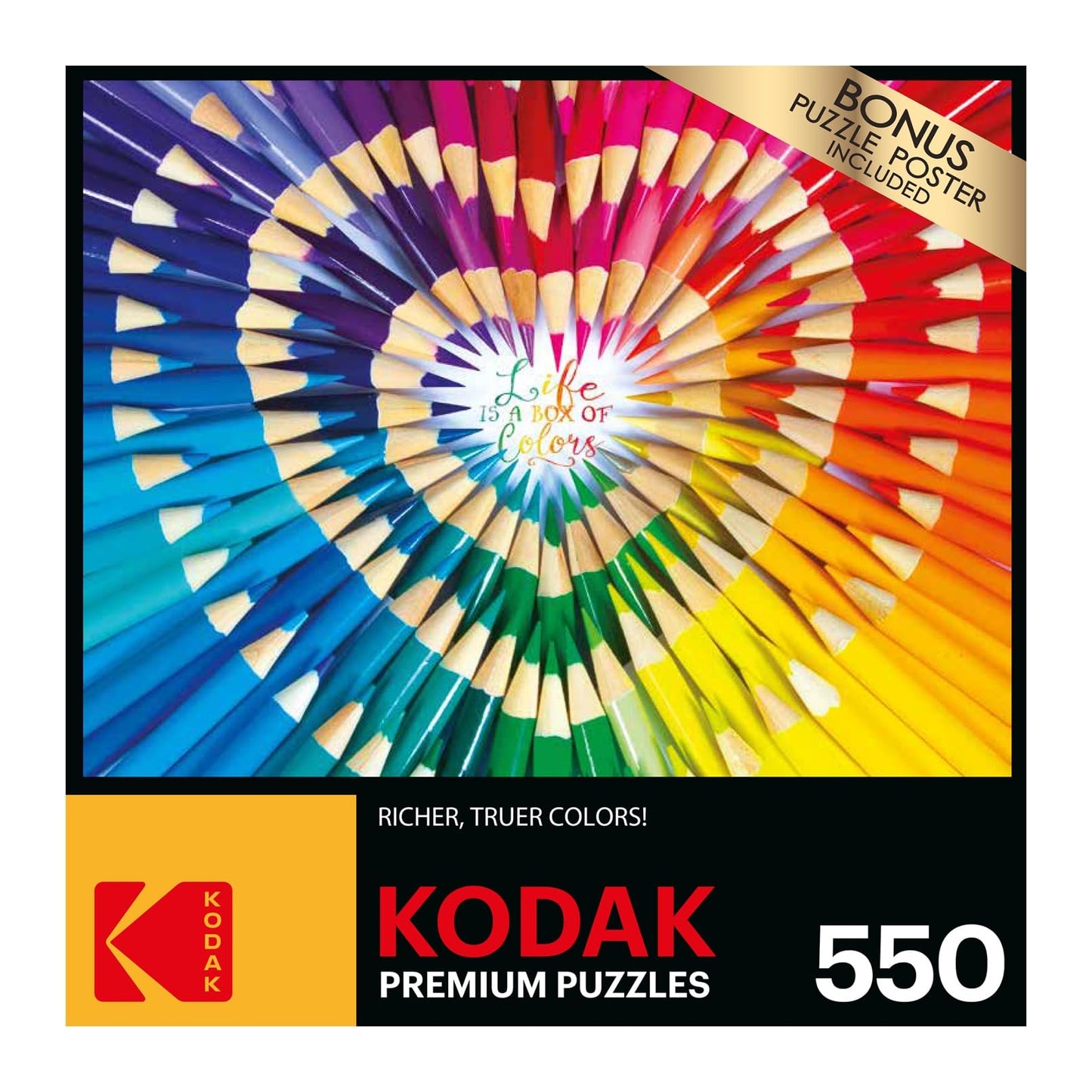 Roseart - Kodak Premium - Life Is A Box Of Colors - 550 Piece Jigsaw Puzzle For Adults