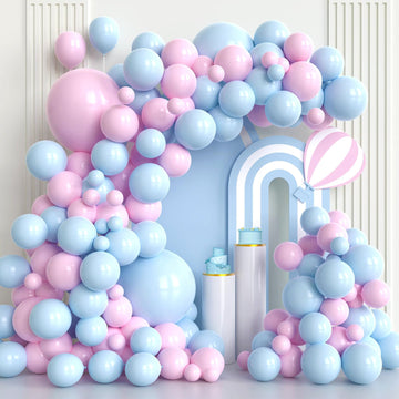 Pink And Blue Balloon Garland Arch Kit, 102Pcs Pink Blue Latex Balloons Gender Reveal Balloons For Boys Girls Gender Reveal Baby
