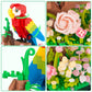 High Godo Flowers Parrot Toy Building Set, 551 Pcs Creator Animals Micro Bricks Kit With Dust Cover, Birthday Gift For Women Girlfriend Teens Adults 12+
