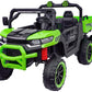 24V 2 Seater Ride On Dump Truck 6 Wheels With Electric Dump Bed, Electric Utv With Remote Control, Shovel, Pull Bow, Music Playe