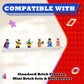 3-Pack Display Shelves For Minifigure - Wall Mount Shelf For Building Bricks Holds Up To 72 Figures, Cabinet Acrylic Floating Di