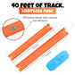 Replacement Track Set Builder Pieces For Hot Wheels Toy Cars 86-Piece Straight Track Set, Connectors Included, 40 Feet Of Track