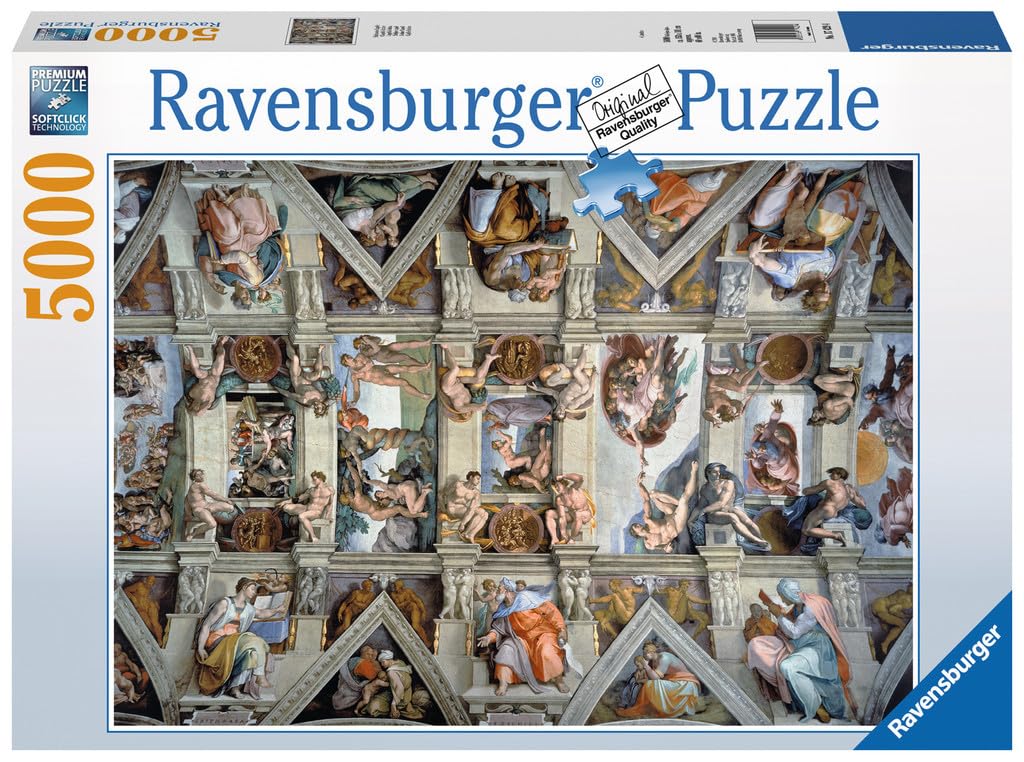 Ravensburger - Sistine Chapel - 5000 Piece Jigsaw Puzzle - Stunning Imagery - Beautiful and Intricate - Unique Ceiling 360 Degree View - enhanced Quality - Puzzles for mature-themeds