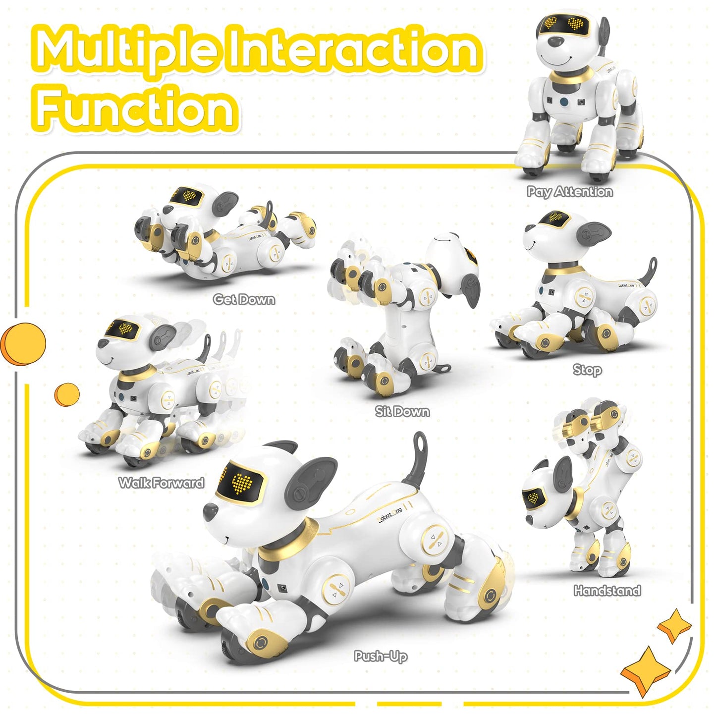 SONOMO Remote Control Robot Dog Toy for Kids, Programmable Robotic Puppy, Smart Interactive Stunt Robot Dog Toy for Kids 3-8 Yea