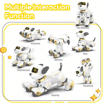SONOMO Remote Control Robot Dog Toy for Kids, Programmable Robotic Puppy, Smart Interactive Stunt Robot Dog Toy for Kids 3-8 Yea