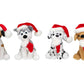 Plushland Xmas Pawpal with Santa Hat Stuffed Animals Plush Puppet Dog 8 Inches for Kids - A Perfect Christmas Day Gift on This Holiday for Babies (New Christmas Dog Assortment)