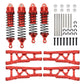 RCAWD Front Rear Full Aluminum Suspension Arms,Shock Absorber Assembled for 1/10 Traxxas Slash Rustler Hoss Stampede Bandit 4x4
