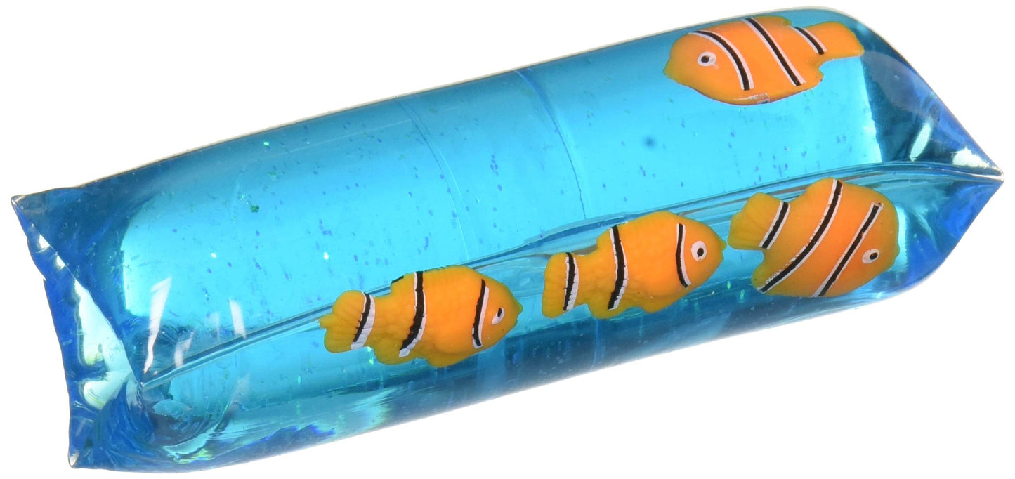 Rhode Island Novelty Clownfish Water Wiggler - Pack of 12, Plastic, Blue/Green/Yellow Multicolor, Model 781493022563
