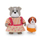 Li'l Woodzeez Dog Family Set of 7 Collectible Posable Figures – Non Flocked, Multicolor, Model WZ6792Z – Gift Toy for Kids Age 3+