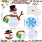 Tioncy 24 Set Snowman Coaster Craft Kits - Winter Snowman Cutouts, DIY Christmas Cup Coasters, Ideal for Family Fun, Classroom H