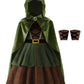 Relibeauty Archer Costume Girls Huntress Costume For Girls With Cape,Green 3T/100