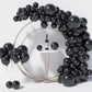 130Pcs Black Balloons Different Sizes 18'' 12'' 10'' 5'' Balloon Garland Arch Kit Perfect For Birthday Party, Graduation, Baby S
