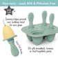 Primastella Silicone Petite Pops - Baby Popsicle Mold - Bpa Free - Dishwasher Safe - 4 Months+ (Sage Green Teether Pops)