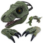 Maiwaput Dinosaur Mask Claws Toy, Elastic Dino Mask with 2 Claws Costume Party Dress Up, Movable Jaw Latex Mask Gift Toy for Kid