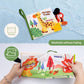Love&Mini Baby Cloth Book - Giraffe Wildlife Crinkle Touch & Feel Book for Infants, Early Learning Tummy Time Toy for 6+ Months,