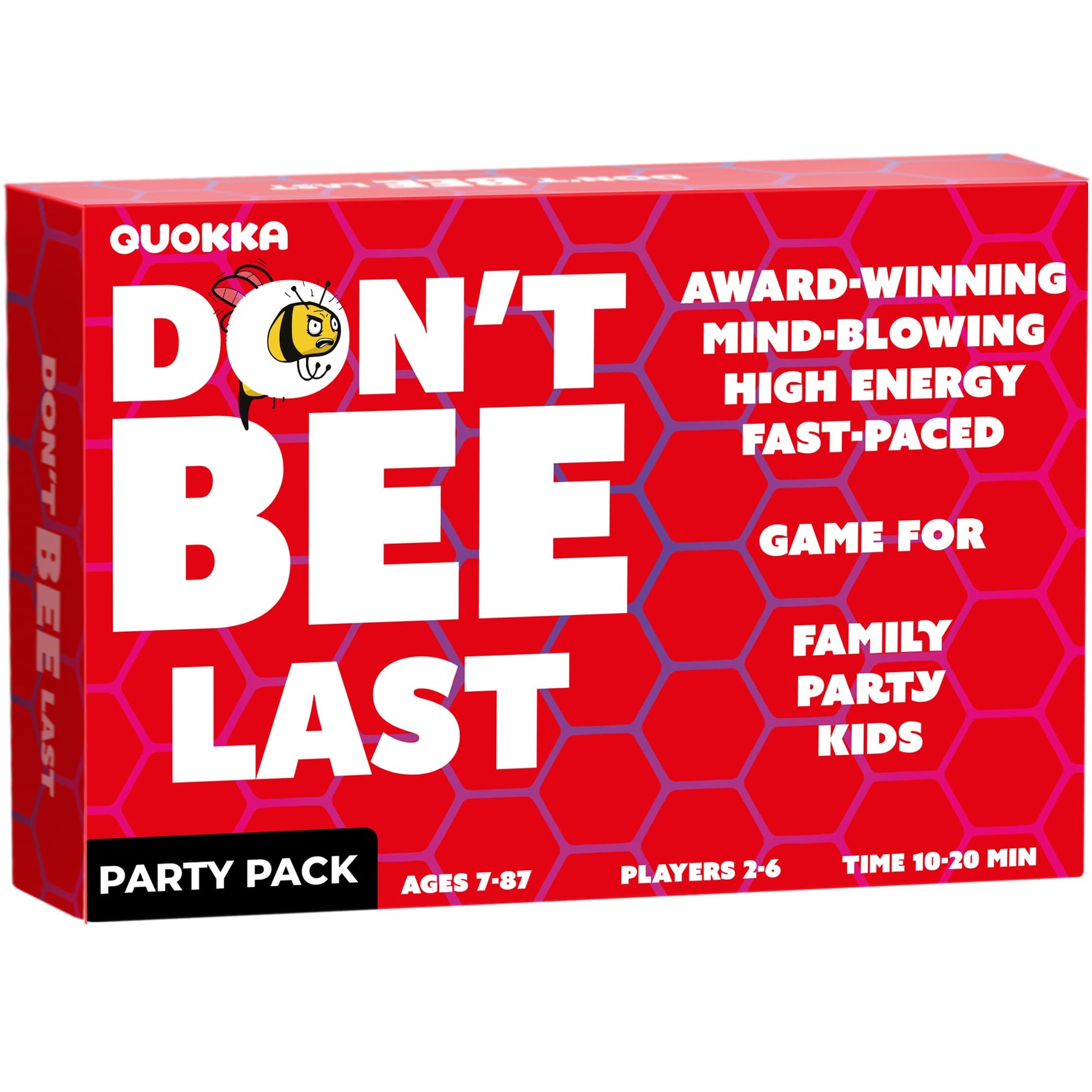 Quokka Don'T Bee Last Family Board Game - Party Pack Edition - Party Game For Kids & Adults Game Night - Fast Paced | Easy To Learn | 2-6 Players - Card Game For Boys And Girls Ages 8-10 Year Olds
