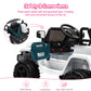Joymor Ride On Truck With Remote Control, 4 Wheels 12V Battery Powered Kids Car, With Led Headlight/Horn Button/ Mp3 Player/Usb Port/Forward Backward/Kids Girl Boy (White)