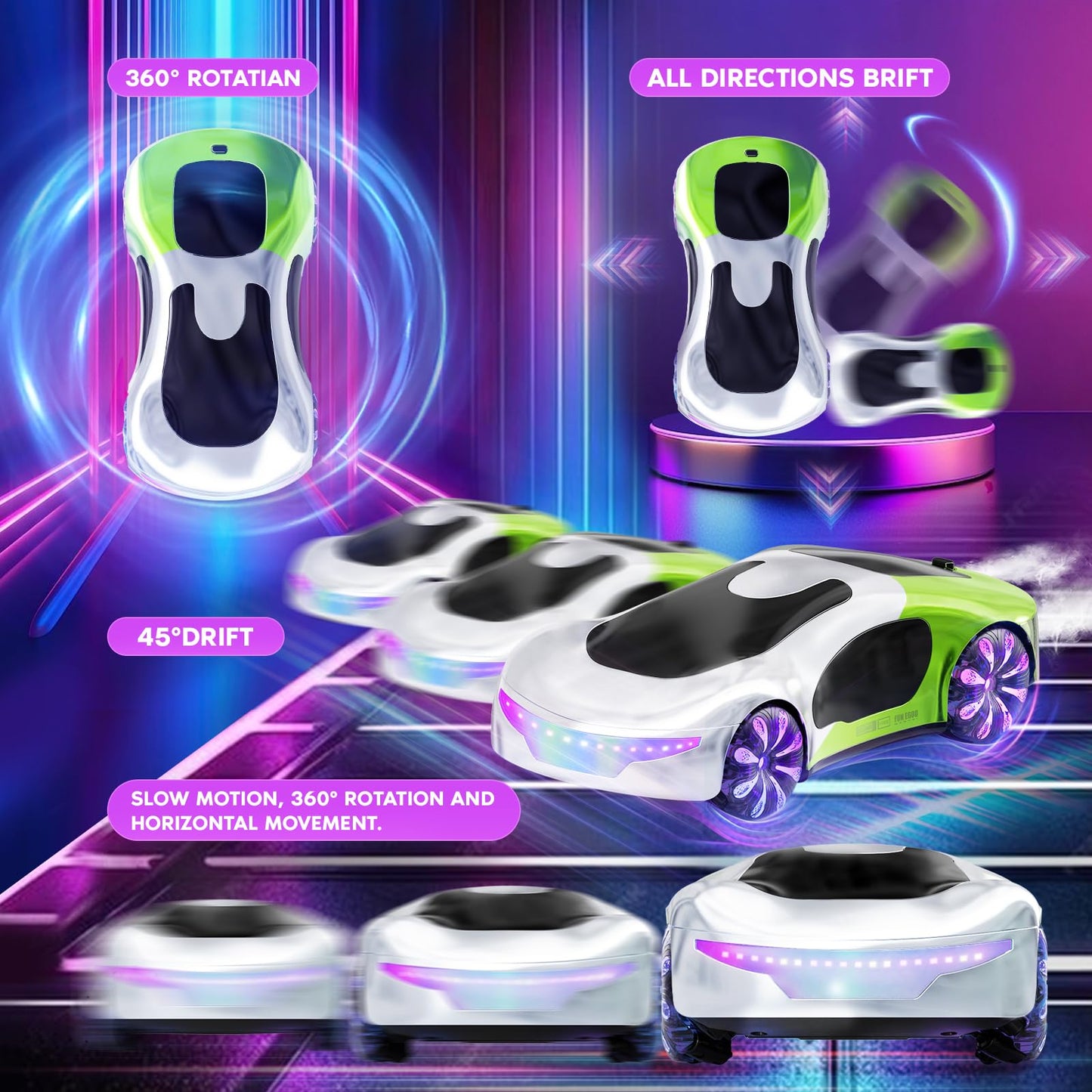 Gesture Sensing Rc Stunt Cars Remote Control Car With Light Spray & Music & 360 Rotate,2.4Ghz Drift Rc Car Toy For Kids,Cool Bir