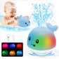 Baby Bath Toys 6-12-18 Months - Spraying Whale Bath Toy Sprinkler Bath Fountain Toys For Toddlers 1-3 Light Up Bathtub Pool Toys