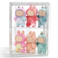 Display Case Compatible with Labubu POP MART, Acrylic Clear Display Box Shelf for POP MART Labubu Doll, 1 Pack one Divider