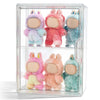 Display Case Compatible with Labubu POP MART, Acrylic Clear Display Box Shelf for POP MART Labubu Doll, 1 Pack one Divider