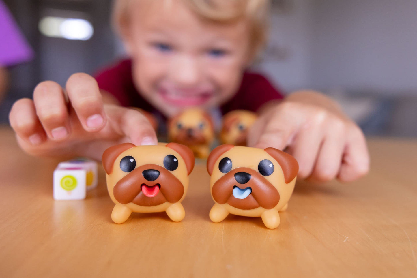Blue Orange Tongues Out! Educational Puppy Fidget Game - 2-4 Players, Ages 4+, Orange, Plastic, Model 09046
