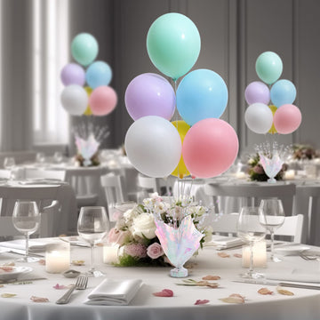2 Set Pastel Birthday Decorations Rainbow Party Table Balloons Centerpiece Stand Kit For Girls Baby Shower Wedding Prom Graduation Table Decorations