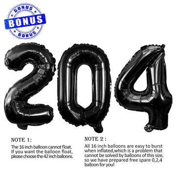 Goer 2025 Foil Number Balloons For 2025 New Year Eve Festival Party Supplies Graduation Decorations (Gold,16 Inch)